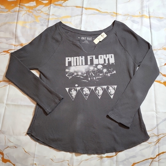 PINK Victoria's Secret Tops - PINK Victoria's secret's  waffle long sleeve Pink Floyd shirt Size L